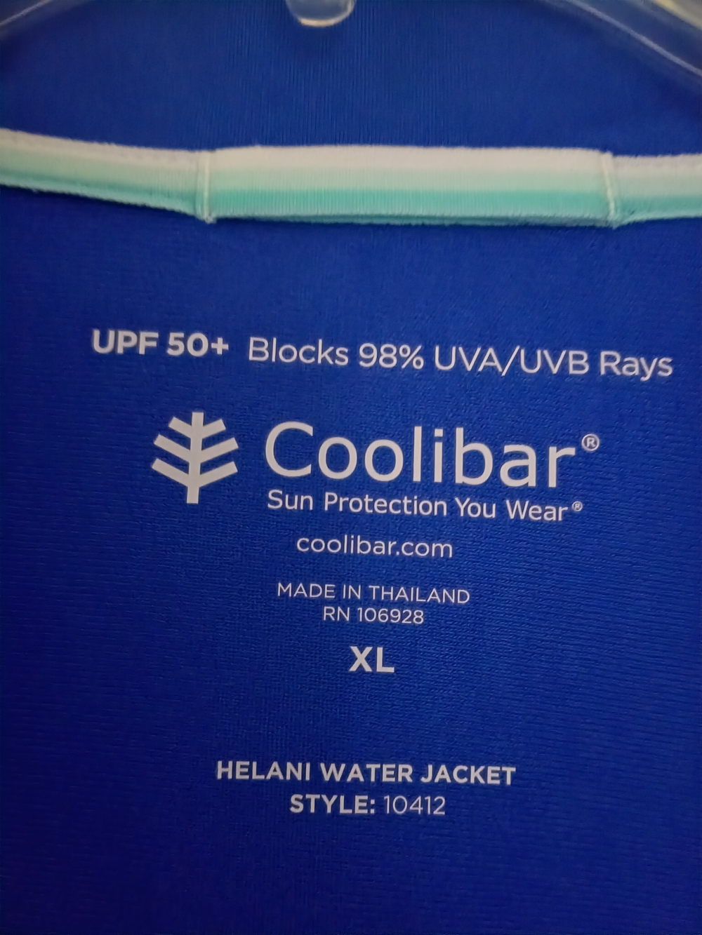 Coolibar Royal Blue Lightweight Zip Jacket - Picture 2 of 3
